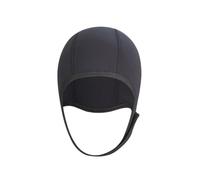 LOVIVER Diving Hood Neoprene Wetsuit Hood Swim Cap Thermal Headwear With Under Chin Strap Snug Protection Contrast Stitch Panels Build Suitable for Diving, Black