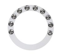 LOVIVER Drum Cymbals Rings Cymbals Ching Rings Drum Players Gift 10 Single Row Bells Tambourine Effect Snare Drum Effect Bell, argent
