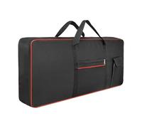 LOVIVER Electric Piano Case 61Key Keyboard Gig Bag Thickened with Pocket Portable Carrying Case Handbag for Performance Concert Tour, Red