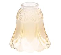 LOVIVER Elegant Frosted Glass Floral Replacement Shades - 6, as described