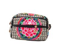 LOVIVER Embroidery Bag Purse Handmade,Zipper,Pockets Crossbody Bag Casual Pouch for Party Home Travel Beach Girls Gifts, Style A