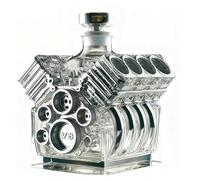 LOVIVER Engines Whiskey Bottle, V8 Engines Shape Alcohol Whiskey Decanter Bottle, Wine Decanter Art Statue Figurine, Party Transparent Dining Room Industrial Home for Whisky and Car Lovers