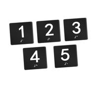 LOVIVER Exam Room Sign Numbers 1-5 with Braille and,Multipurpose,Sturdy,Braille Signs for Directional Assistance Test Center