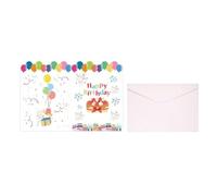 LOVIVER Extra Big Birthday Card Gaint Greeting Card Celebration,with Envelope Large Guest Book for Girls Daughter Her, White