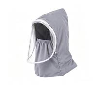 LOVIVER Face Face Hood Visor Cover Guard With Built In Clear Visor And Debris Protection Suitable for outdoor spraying gardening painting workshop projects, Head-mounted, Silver, color to 1