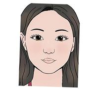 LOVIVER Face Paint Practice Board, Face Makeup Practice 210mm×297mm A4 Size Washable Face Painting Practice and Display Tool, Face Painting Stencils, I