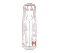 LOVIVER Fashion Drawing Template Ruler Sewing Humanoid Patterns Design Patchwork Ruler Models Fashion Illustration Rulers for Dresses