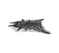 LOVIVER Faux Zebra Print Rug Animal Rug Soft Comfortable Polyester Home Decor Carpet Mat Floor Mat for Study Entryway Bedroom Doorway, 0.85x1.1 m