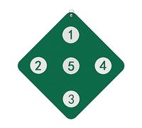 LOVIVER Fencing Target Auxiliary Tool PU Leather 33 x33cm with Five Training Equipment Fencing Gears for Practice Epee, C