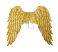 LOVIVER Festival Angel Costume Feathered Appendages Accessory With Printed Pattern Nonwoven Material Lightweight Foldable With Shoulder Straps suitable for