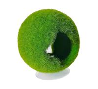 LOVIVER Fish Tank Hideaway Decoration Compact Green with Suction Cup Provides Security Shelter Multipurpose Ball Cave Ornament