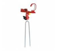 LOVIVER Fishing Rod Holder Multi-Directional Stand Stainless Steel Stake Portable Compact Detachable Rest Suitable for Sea Angling Shore Use , Red