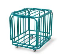 LOVIVER Folding Ball Portable Pickup Storage Sports Carrier With Foldable Frame Compact Storage And Four Swivel Wheels suitable for gym floors outdoor courts rooms, Green, Large