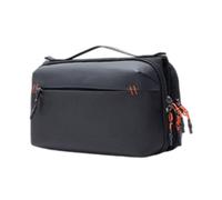 LOVIVER Four-Fold Electronics Storage Pouch, Black | Elastic Retention Straps, Convenient Top Carry Handle Accessory Organizer, for Commuting