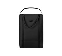 LOVIVER Golf Footwear Case Golf Golf Shoe Carrier Golf Shoe Organizer Golf Shoe Storage with Waterproof Frosted PU Leather and Top Handle Suitable for Travel, Array, Black