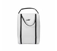 LOVIVER Golf Footwear Case Golf Golf Shoe Carrier Golf Shoe Organizer Golf Shoe Storage with Waterproof Frosted PU Leather and Top Handle Suitable for Travel, Array, White