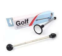 LOVIVER Golf Swing Alignment Aid Practice Tool With Telescopic Portable Rod And Clear for chip accuracy training consistent stroke range practice, Black, BJ-107A