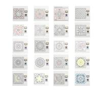LOVIVER Granny Square Card Decks,Crochet Stitch Charts for Beginners, Starter,20 Sheet, Crochet Patterns for Grandmothers
