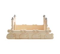 LOVIVER Guinea Pig Bridge Hamster Tunnel Wood Decoration Hollow Design Accessories Corridor Small Animal House for Mice Small Animals, C