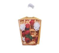 LOVIVER Halloween Costume Food Outfit Waffle Suit Breakfast Treat Dress One Piece Polyester Pull On Funny Party Attire With Headpiece Suitable for Halloween theme parties stage shows photo shoots