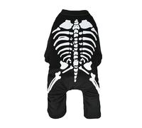 LOVIVER Halloween Dog Skeleton Costume, Apparel Jumpsuit Decorative Dress up Pet Halloween Costume, Cosplay Outfit for Beauty Contests, Dogs, Cats, XL