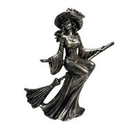 LOVIVER Halloween Figurine Halloween Decoration Witch Statue Desktop Ornament for Home Cabinet Bookshelf Table Centerpiece, Riding a broom