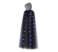 LOVIVER Halloween Hooded Cloak Witch Robe with Light Gothic Long Unisex Grim Reaper Dress up Cosplay Costume for Carnival Performance