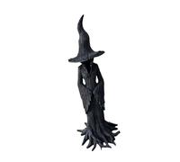 LOVIVER Halloween Witch Statue Resin Witch Figure, Faceless Ghost Sculpture, Decorative Gothic Spooky Standing Desktop Ornament Sculpture for Halloween Home Haunted House Decor, 20CM
