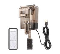 LOVIVER Hang on Back Aquarium Fish Tank Hob Easy to Install O2 Increasing Quiet Surface Skimmer Filting Equipment, Brown