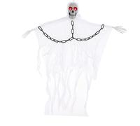 LOVIVER Hanging Halloween Skeleton Decoration Scary Prop Accessories Creepy DIY Scary Decoration for Outside Indoor, White