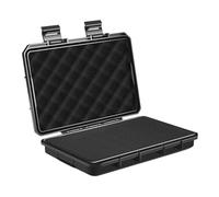 LOVIVER Hard Carrying Case with Foam Storage Box Travel Case Sealed for Hardware Precision Instrument Testing Equipment Parts Tools, Black S