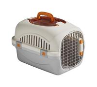 LOVIVER Hard Sided Dog Cat Kennel Cat Carrier Portable Transport Box Dog Travel Crate Pet Travel Carrier for Small Medium Dog Walking, grey