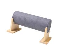 LOVIVER Headband Holder Storage Rack 13.4x6.3x7inch for Vanities, Dressers Stable Versatile Wooden Support Removable Base Soft, Dark Grey