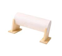 LOVIVER Headband Holder Storage Rack 13.4x6.3x7inch for Vanities, Dressers Stable Versatile Wooden Support Removable Base Soft, Beige
