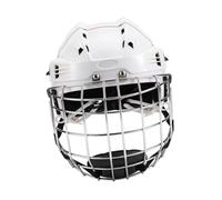 LOVIVER Hockey Helmet with Cage Protector Professional Portable Rugby Helmet for Training Indoor, Exercise, White, 52cm to 58cm