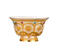 LOVIVER Holy Water Prayer Bowl Buddhist Alar Water Cup Artwork Utensil Elegant Housewarming Feng Shui Ornament Alloy Bowl Decorative, Style B
