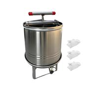 LOVIVER Honey Press Machine Wine Making Beekeeping Accessories Multifunctional Crusher Fruit Wine Press for Vinasse Juice Oil Pomace, 3 filtration bags