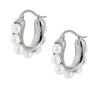 LOVIVER Hoop Earrings Jewelry 24mm Exquisite Elegant Trendy Simple Long Post Earrings Hoops for Women for Club Gift Engagement Dating