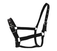 LOVIVER Horse Halter Harness,Training Equipment Equestrian Supplies Adjustable for Showmen Leading Equine Owners Grooming Racecourse, Black