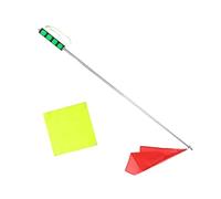LOVIVER Horse Training Flag 1.2 M Telescopic Handheld Flagpole Equipment Tour Guiding Equestrian Training Flag Red Yellow Flags
