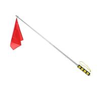 LOVIVER Horse Training Flag,Equestrian Flag Replaces Retractable Flagpole Horse Training Equipment for Riding Trailer Loading Outdoor, Yellow Handle