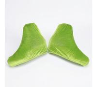 LOVIVER Ice Skate Covers Figure Skate Covers Boot Covers Blade Guards With Soft Velvet And Rhinestone Trim For Storage And Travel Protection Suitable for skaters ice practice rink, Green