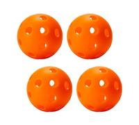 LOVIVER Indoor Pickleball Balls Hollow Ball 26 Holes Tournament Pickleballs Professional Quality 74mm for Sanctioned Tournament Play, Orange 4pcs