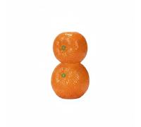 LOVIVER Industrial Stand Fruit Vase Ceramic Flower Holder Decorative Sculpture Modern Fruit Profile Compact Volume suitable for interior styling gallery, 2-Layer Orange