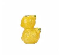 LOVIVER Industrial Stand Fruit Vase Ceramic Flower Holder Decorative Sculpture Modern Fruit Profile Compact Volume suitable for interior styling gallery, 2-Layer Lemon