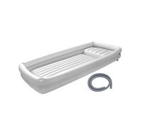 LOVIVER Inflatable Bathtub Inflatable Bath Basin Portable Full Body Wash Bedside Bath Tub Bed Shower for Seniors, White