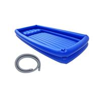 LOVIVER Inflatable Bathtub Inflatable Bath Basin Portable Full Body Wash Bedside Bath Tub Bed Shower for Seniors, Blue
