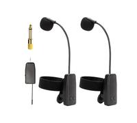 LOVIVER Instrument Sax Speaker Receiver Transmitter 30M Range Plug and Play for Singing Trumpets Tuba, 1 in 2