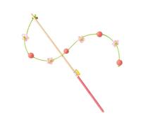 LOVIVER Interactive Cat Toy Cat Teaser Handmade Handheld Funny Teaser Rod Play Rod for Exercise Yard Living Room Training Home, Pink with Ball