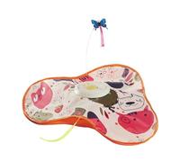 LOVIVER Interactive Cat Toy Squeaky Mice Pet Supplies Funny Entertainment Self Play Automatic Hide and Seek Motion Feathers for Cats, Orange